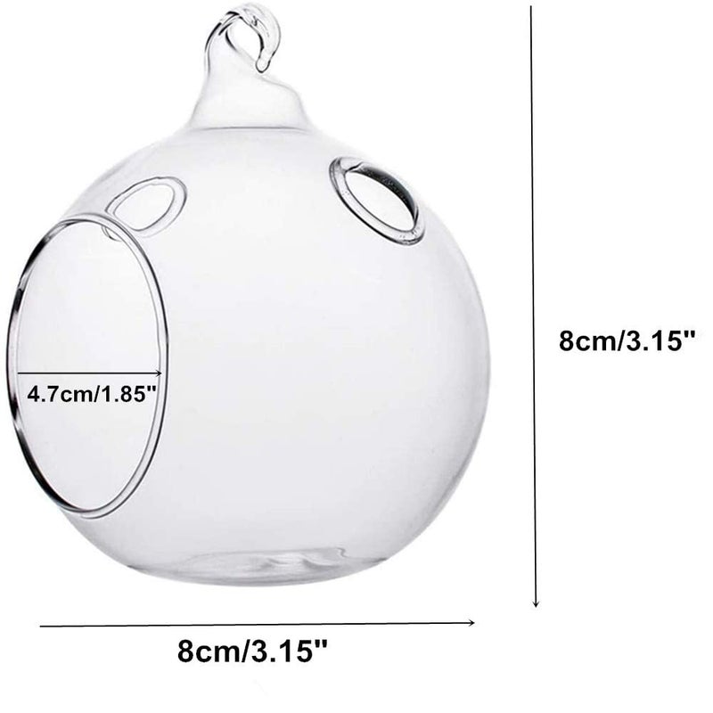 LANLONG 3.15 inches Hanging Tealight Holder Glass Globes Terrarium Wedding Candle Holder Candlestick (18 Pcs/Set) (18pcs) - Image 5